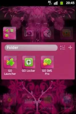 GO Launcher Theme Pink Flowers android App screenshot 0