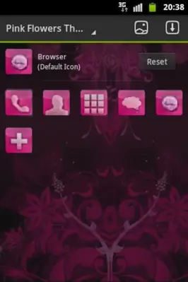 GO Launcher Theme Pink Flowers android App screenshot 1